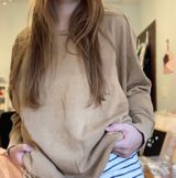 Aerie Camel Oversized Sweatshirt Photo 0
