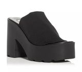 Steve Madden Sami Platform Block Heel Slide Sandals Black 38 Photo 0