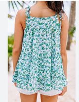 Entro Floral Tie Strap Tank Sz M Photo 0