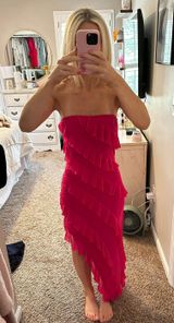 Pink Strapless Dress Photo 0