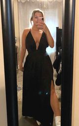 Missguided Black Silk Formal Dress Photo 0