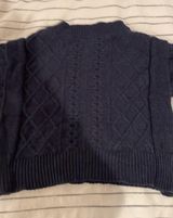 BLANK NYC BLANC NYC navy Cable Knit Sweater Photo 0