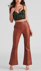 Flare Leather Pants Photo 0