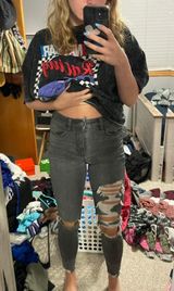 American Eagle Outfitters Grey Skinny Jeans Photo 0