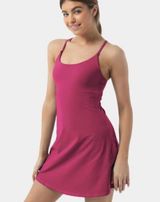 Everyday Cloudful Backless 2-in-1 Flare Workout Dress Pink Size XS NEW Photo 0