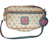 Vintage Rainbow Logo Shoulder Bag With Heart Bag Charm. Photo 0