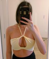 SheIn Yellow Crop Top Photo 0