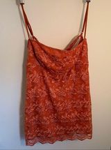 Vanity crisscross back lace tank top Orange Size M Photo 0