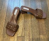 Steve Madden Brown Woven Leather Mules size 9 Photo 0