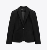 ZARA Basic Black Blazer Photo 0