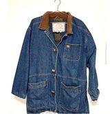 Laurice Outerwear Vintage 90s Denim Flannel Lined Button Up Jacket size Large Photo 0