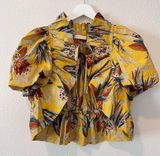 Ulla Johnson Elenora Ruffled Cotton Cropped Jacket Small Photo 0