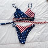 SheIn USA Cross-Tie Bikini Photo 0