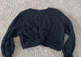 Black Knotted Sweatshirt Photo 0