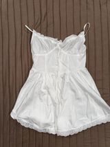 White Babydoll Dress Size M Photo 0
