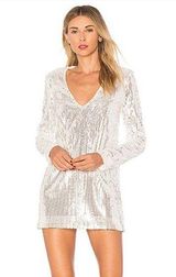 Revolve Silver Mini Dress Photo 0