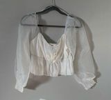 NWT- - Next Level Crop Top Size M *WHITE* Photo 0