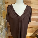 Cato brown v neck shirt Photo 0