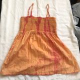 2000s Y2K Arizona Orange pink red tie-dye shirred cami spaghetti strap top blouse shirt Size M, measurement in pics Photo 0