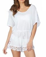 La Blanca “Island Fare” White Coverup Romper Women’s Size M NWT Photo 0