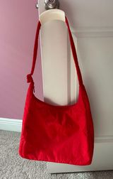 Baggu Large Nylon Zipper Sling Red Photo 0