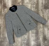 J. Crew Black White Houndstooth Wool Jacket Photo 0