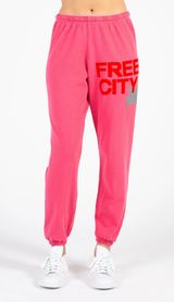 Free City Pink Dove Pull On Jogger Sweatpants Photo 0