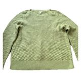 Vintage LL Bean Women’s Size M Knitted Mint Green Sweatshirt Crew Neck Sweater Size M Photo 0