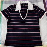 Forever 21 Collard Strip Shirt Photo 0