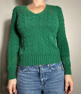 Ralph Lauren Green V Neck Sweater Size Small Photo 0