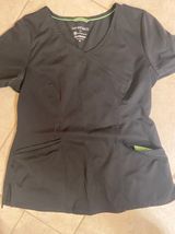 Healing Hands Black Scrub Top Photo 0