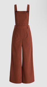 Cider Rust Corduroy Jumpsuit Overalls Photo 0