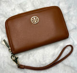 TORY BURCH Brown Zip Around Wallet Photo 0