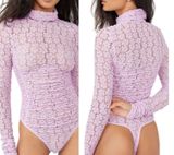 Free People Day N Night Lace Bodysuit in Lilac Photo 0