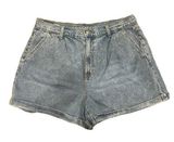 American Eagle Pleated Mom Short Jean Shirts with Cuff Hem Photo 0