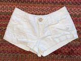 OP RETRO Y2K WHITE CORDUROY LOW RISE SHORT SHORTS Photo 0