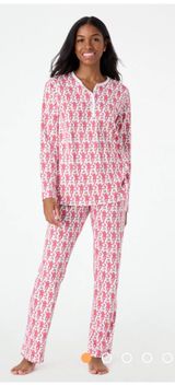 Roller Rabbit Monkey Pajamas Pink Photo 0