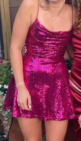 Lucy in the Sky pink Homecoming Sequin Dress Photo 0