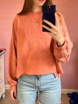 Target Orange Cropped Sweater Photo 0