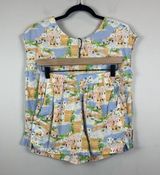 Cynthia Rowley Women Greek Island Painting Print 2 pc Set Linen XS Beach Coastal Photo 0