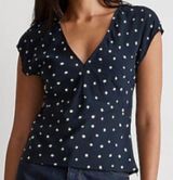 Mdwll V-Neck Cap-Sleeve Top in Ditsy Floral $78 Photo 0