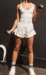 NWT Free People Get Your Flirt On Shortsie in White Photo 0