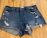 Abercrombie & Fitch Curve Love Distressed The Mom Short High Rise Sz 18/34 Photo 0