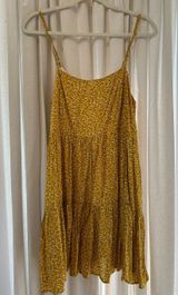 Yellow Floral Dress Size L Photo 0