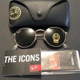 Round Metal Gold Frame RB3447 Black Lenses  Photo 0