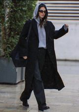 Black Wool Trench Coat Photo 0