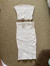 Revolve  Two Piece Cream Mini Dress Set Photo 0