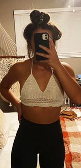 Crochet Halter Top White Photo 0