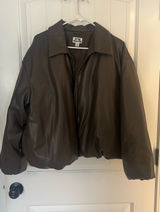 Faux Leather Jacket Brown Size L Photo 0