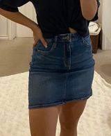 Arizona Jean Co. Dark Wash Denim Jean Mini Skirt Size 3 Photo 0